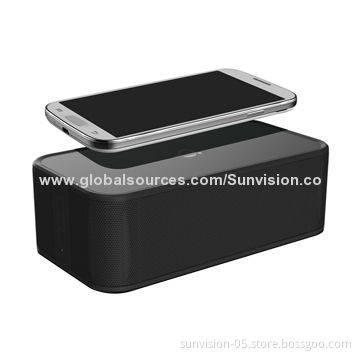Latest Bluetooth vibration speakers 4.0 with NFC power bank qi wireless charger for smart phone